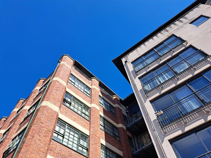 Modern Urban Building Architecture Against Blue Sky