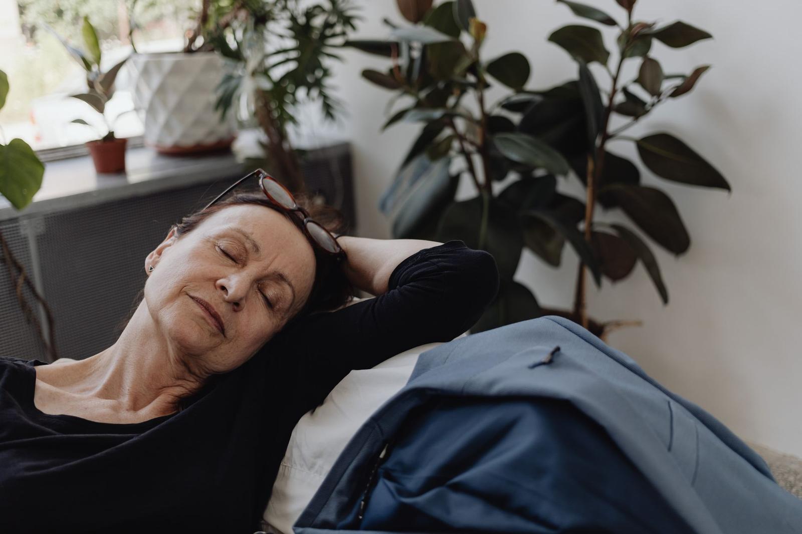 Close Up Shot of a Woman Sleeping