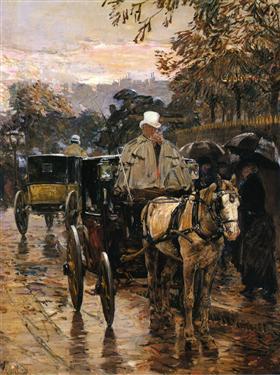 Hassam hackney carriage rue bonaparte also known as fiacre rue bonaparte